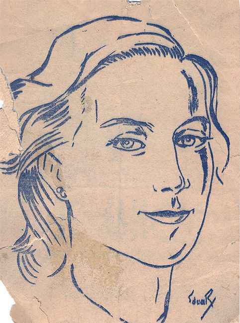 Retrato de Maruja por Eduardo Ramírez Villamizar. Dibujo. SF